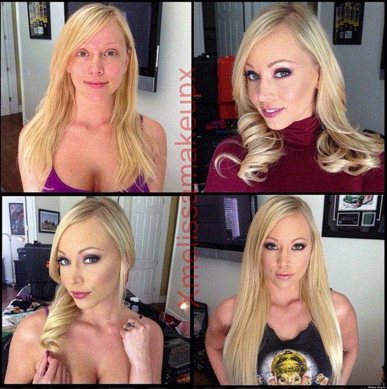 Porn Stars With And Without Makeup