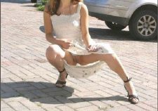 Public Sitting Upskirt Voyeur