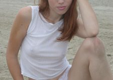 Redhead Pussy On The Beach