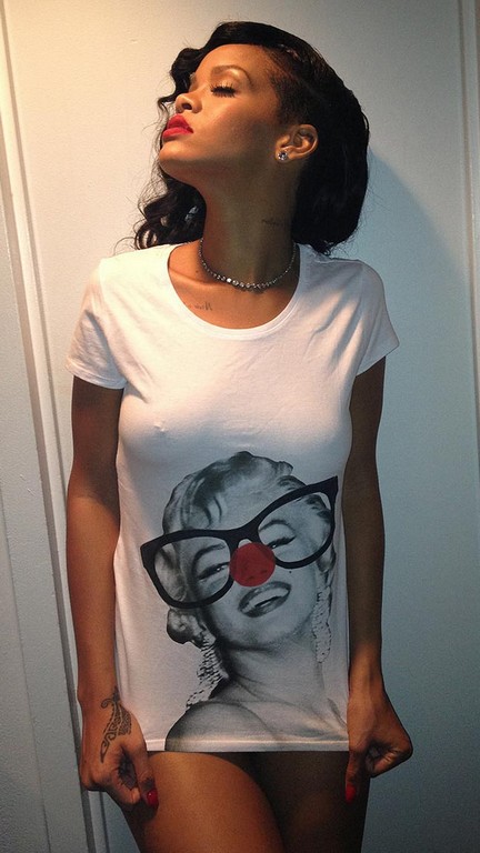 Rihanna Nipple Shirt