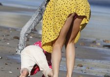 Selena Gomez Beach Upskirt