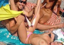 Sexy Babes In Boobies And Wet Cunt Exposed In Naked Beach Mix