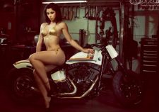 Sexy Carol On Bike Old