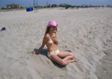 Sweet Topless Teen And Her Pink Hat