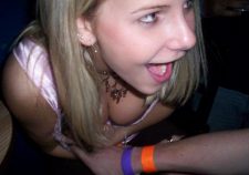 Teen Down Shirt Blouse Cleavage