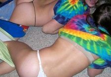 Teen Whores Showing Thongs