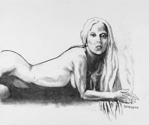 Tony Bennett Sketch Lady Gaga Nude