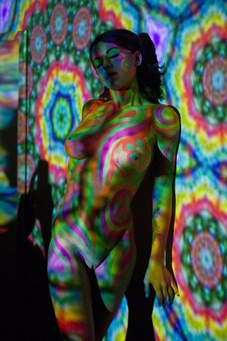 Trippy Psychedelic Body Art Hot