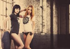 Two Girls Large Warehouse Dotted Panties Legs