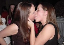 Two Hot Girls Making Out Kissing