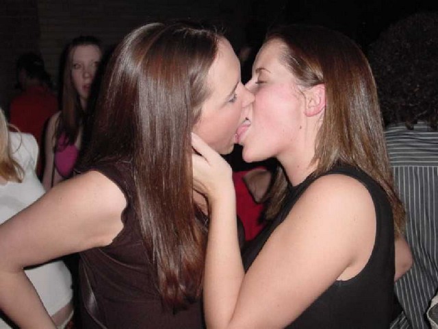 Two Hot Girls Making Out Kissing