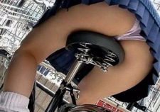 Upskirt Girls On Bicycles