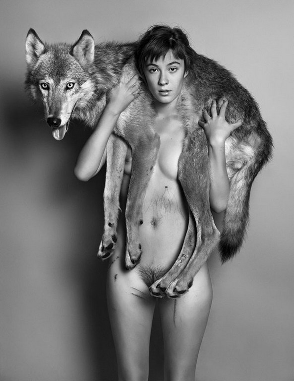 Woman With Wolf