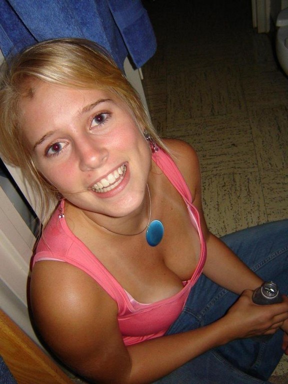 Young Teen Cleavage Down