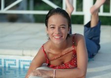Alizee Playing With Water