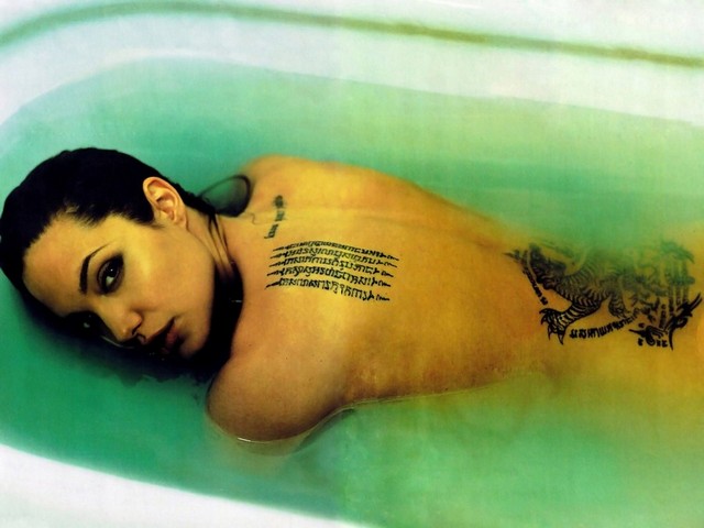 Angelina Jolie In Hot Tub