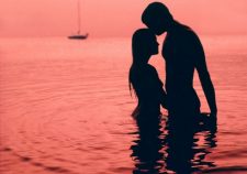 Beach Couple Silhouette Love
