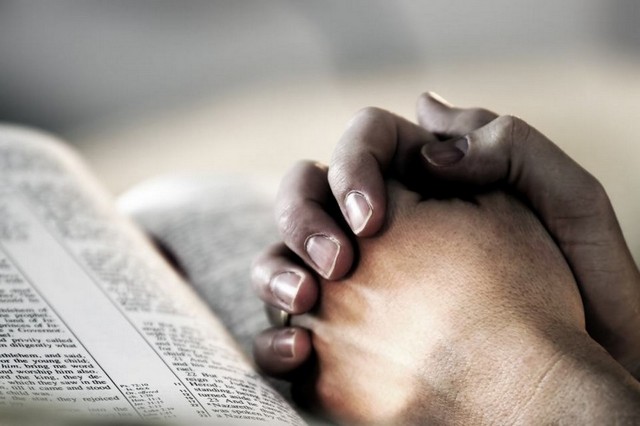 Black And White Praying Hands